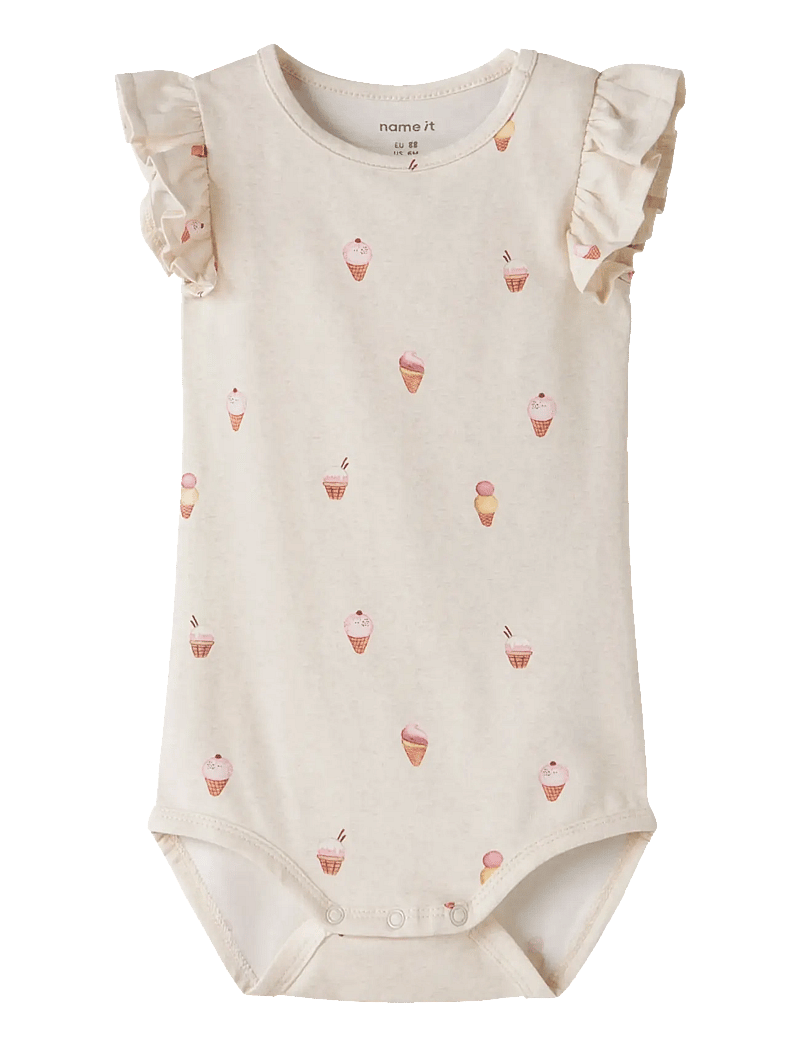 name it - NBFJAMILIA SS BODY - kurzärmelig - peyote melange - 0