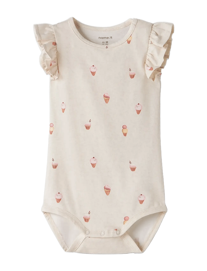 name it - NBFJAMILIA SS BODY - kurzärmelig - peyote melange - 2