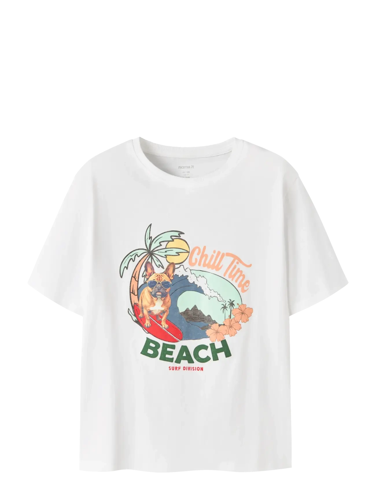 name it Nkmjowi Ss Nreg Top Box, Børn, Boxy Grafisk T-shirt, Hvid, Str: 158-164