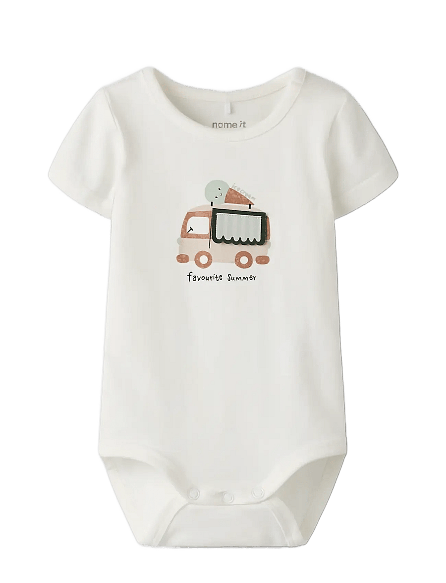 name it - NBMJAMAL SS BODY BOX - kurzärmelig - cloud dancer - 0