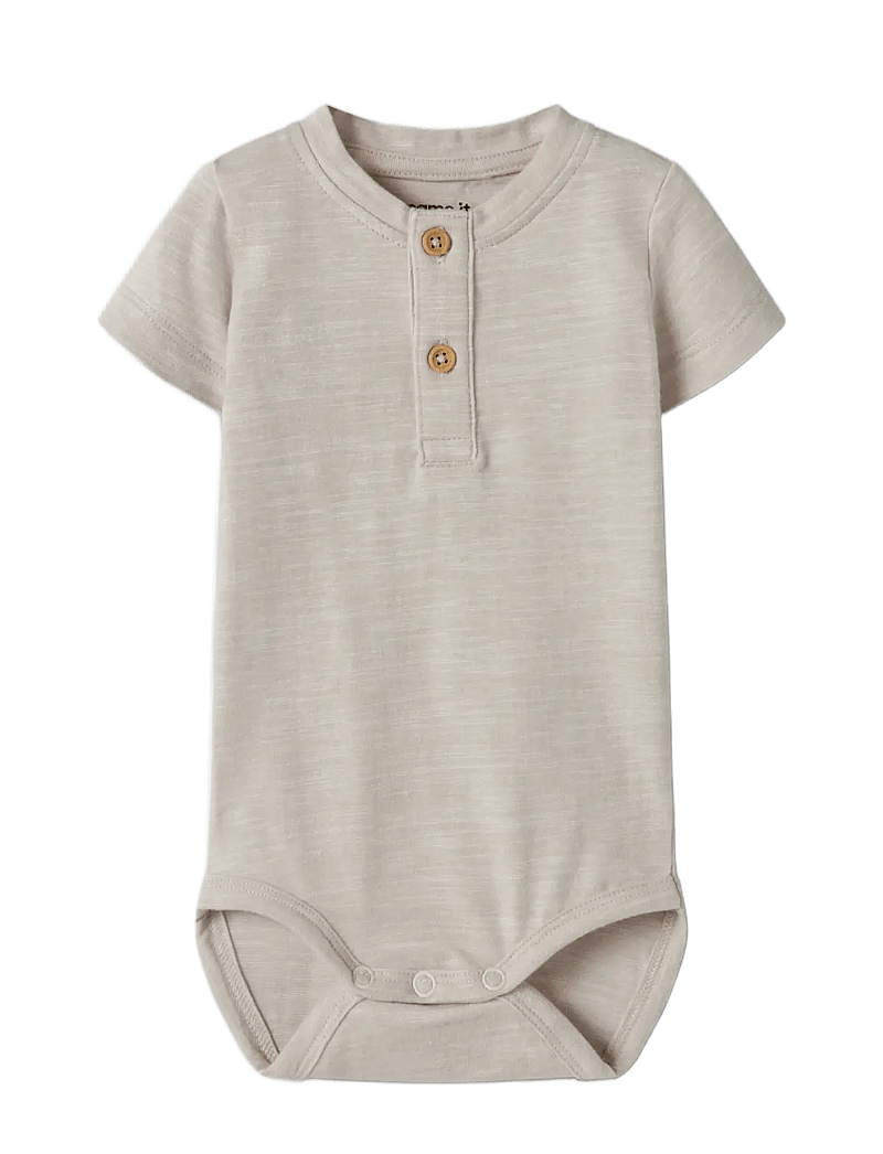 name it - NBMJANO SS BODY - kortærmede heldragter - chateau gray - 2