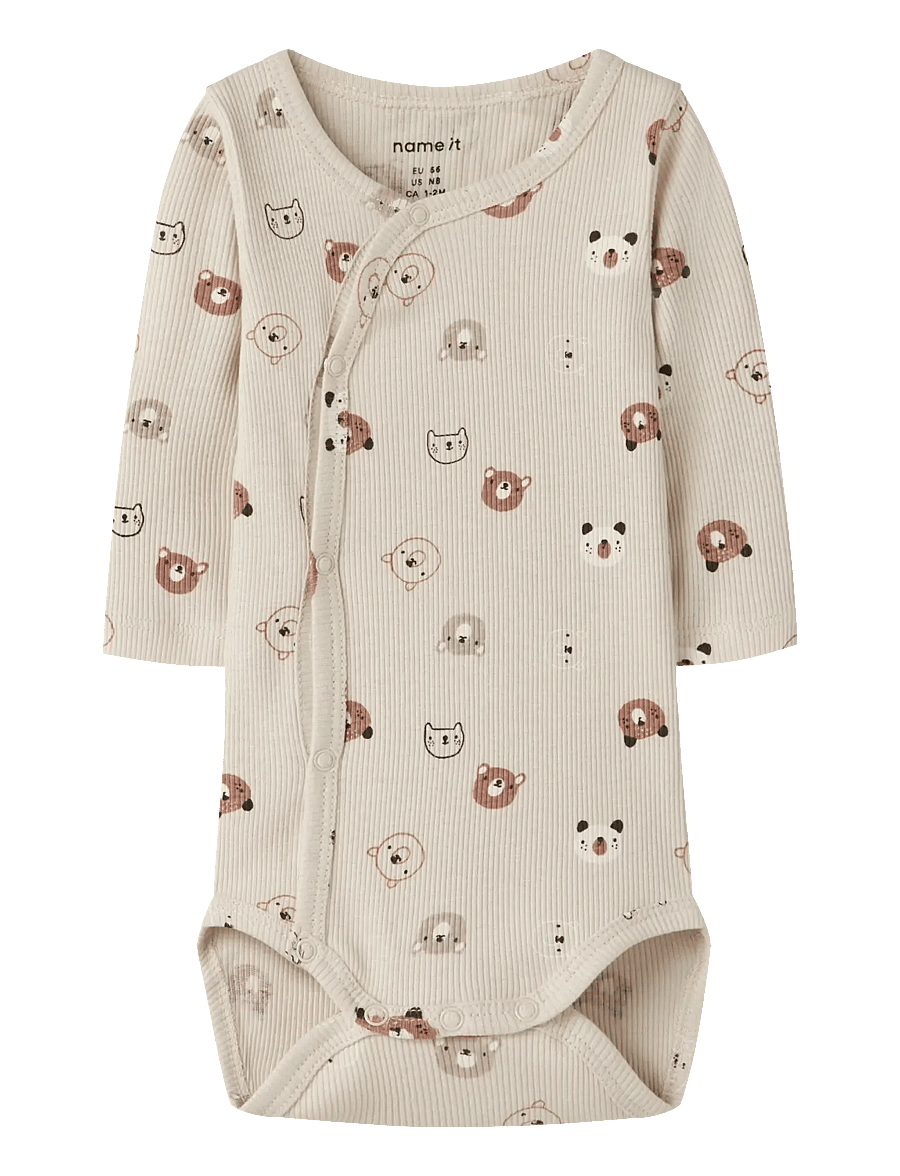 name it - NBNJOPPI LS WRAP BODY - langärmelig - almond milk - 0