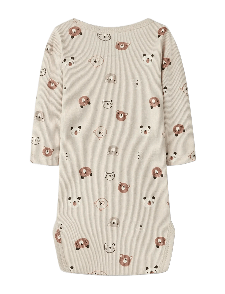name it - NBNJOPPI LS WRAP BODY - langærmede heldragter - almond milk - 1
