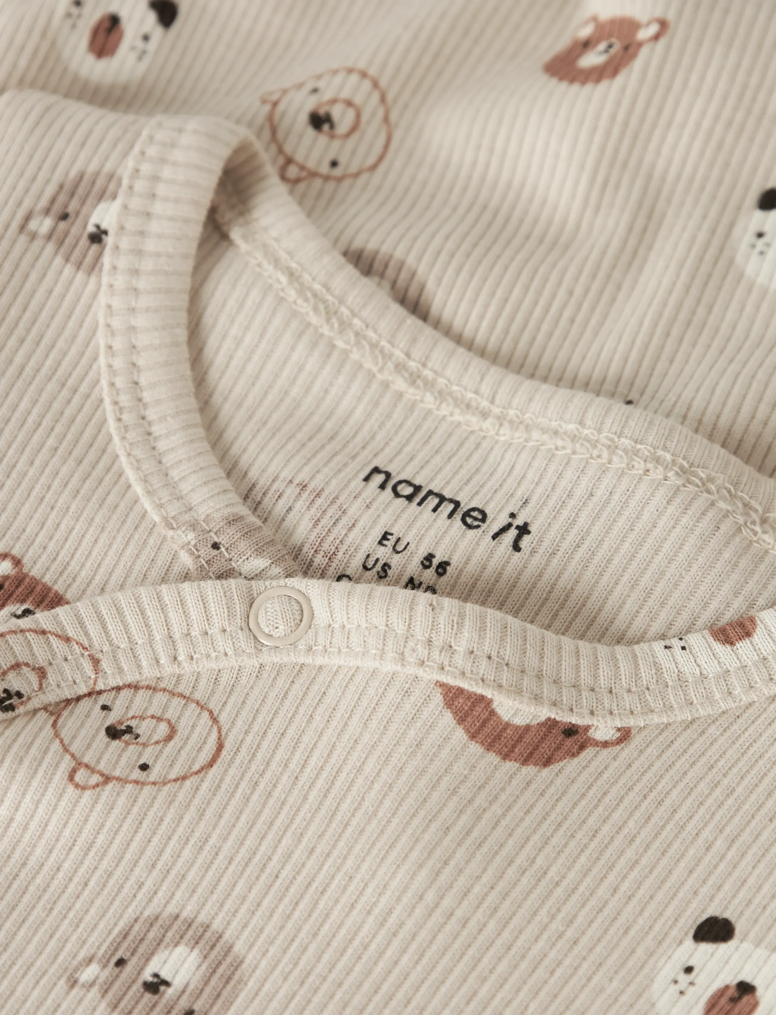 name it - NBNJOPPI LS WRAP BODY - langærmede heldragter - almond milk - 3