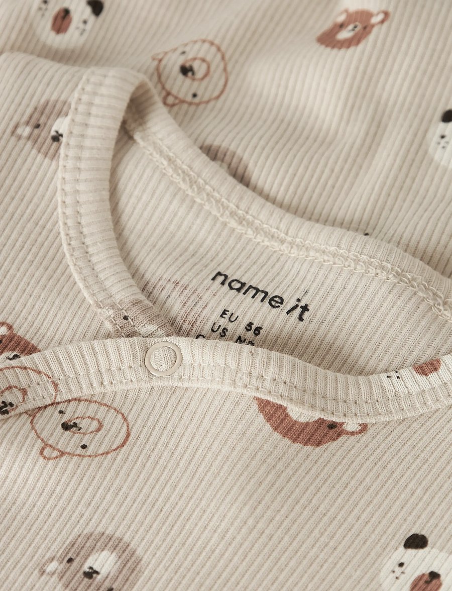 name it - NBNJOPPI LS WRAP BODY - langærmede heldragter - almond milk - 3