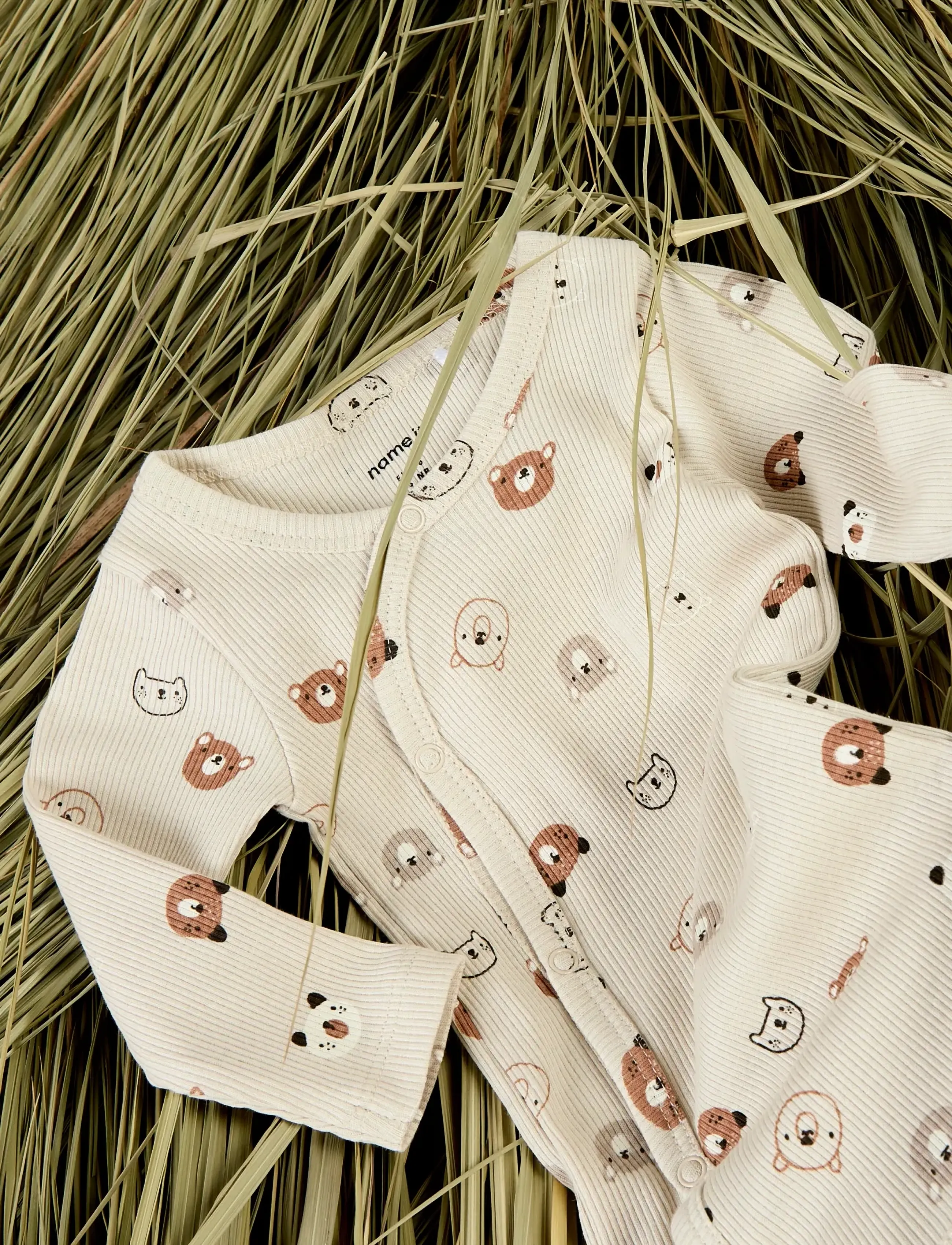 name it - NBNJOPPI LS WRAP BODY - langærmede heldragter - almond milk - 4