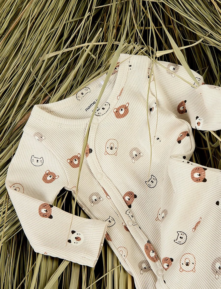 name it - NBNJOPPI LS WRAP BODY - langærmede heldragter - almond milk - 4