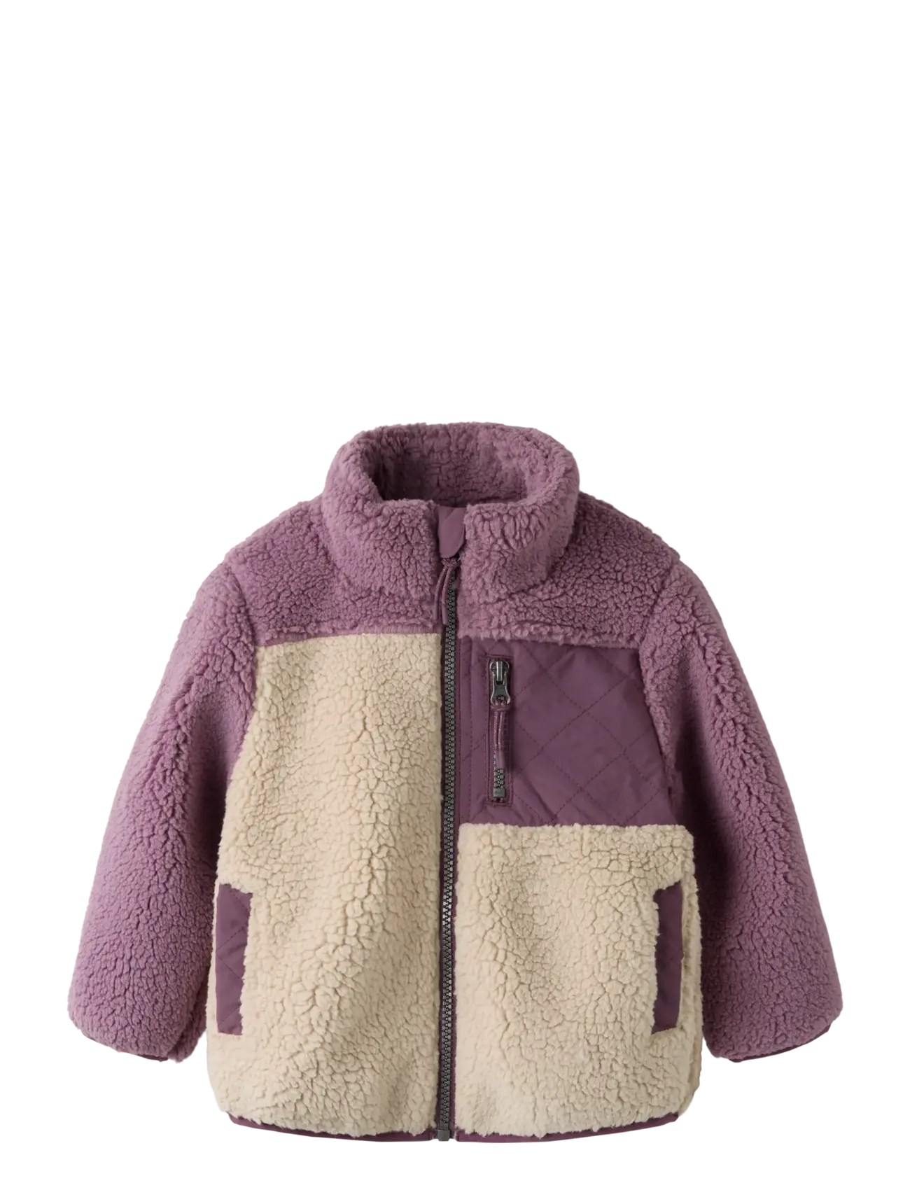 NMFMONICA TEDDY JACKET BLOCK1 - PEYOTE