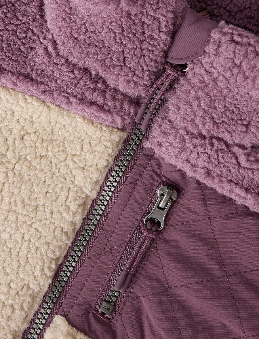 name it - NMFMONICA TEDDY JACKET BLOCK1 - peyote - 2