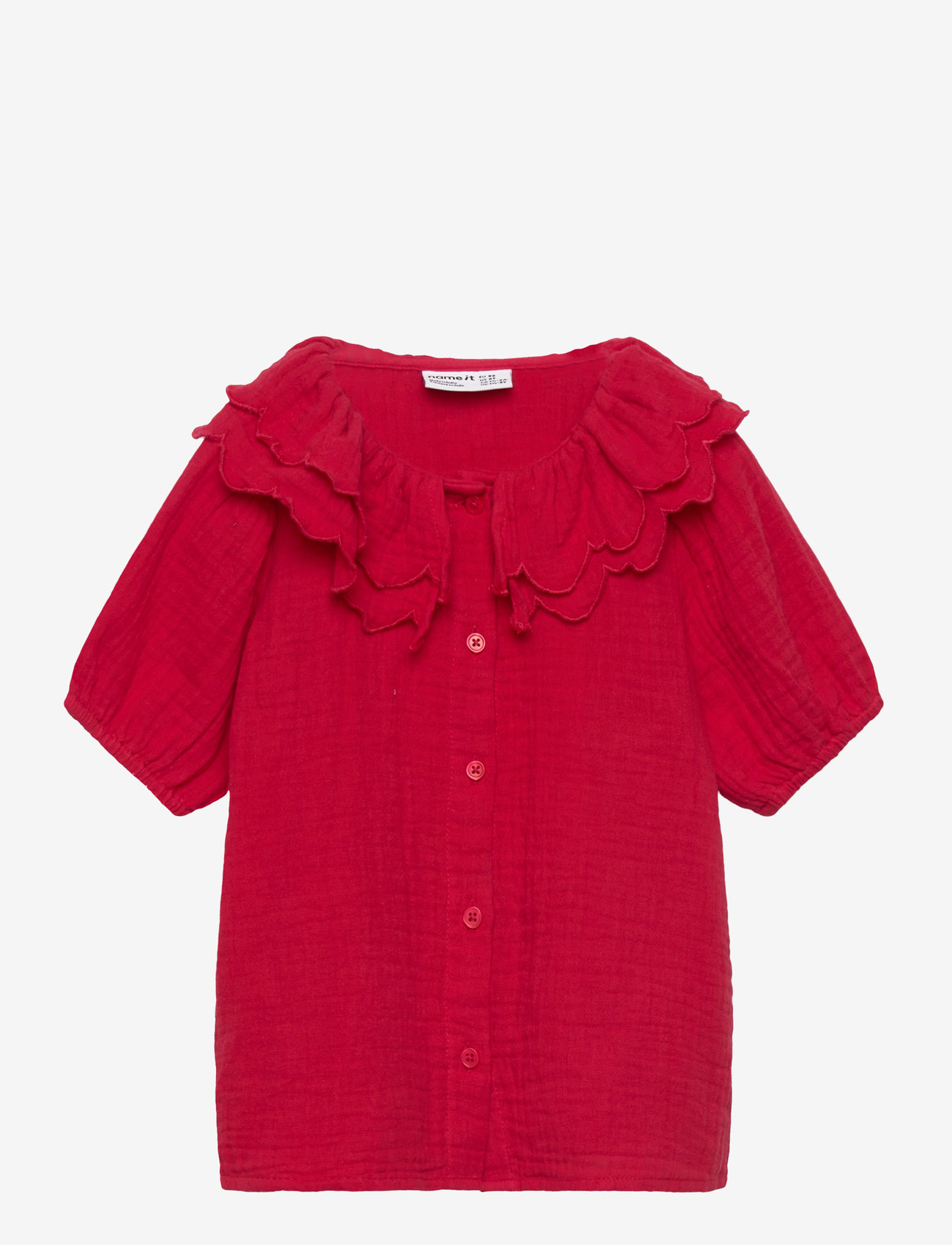 name it - NMFJULITA SS SHIRT - kurzärmlige hemden - urban red - 0