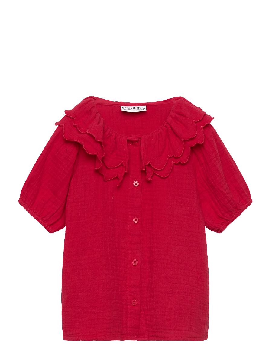 name it - NMFJULITA SS SHIRT - chemises à manches courtes - urban red - 0