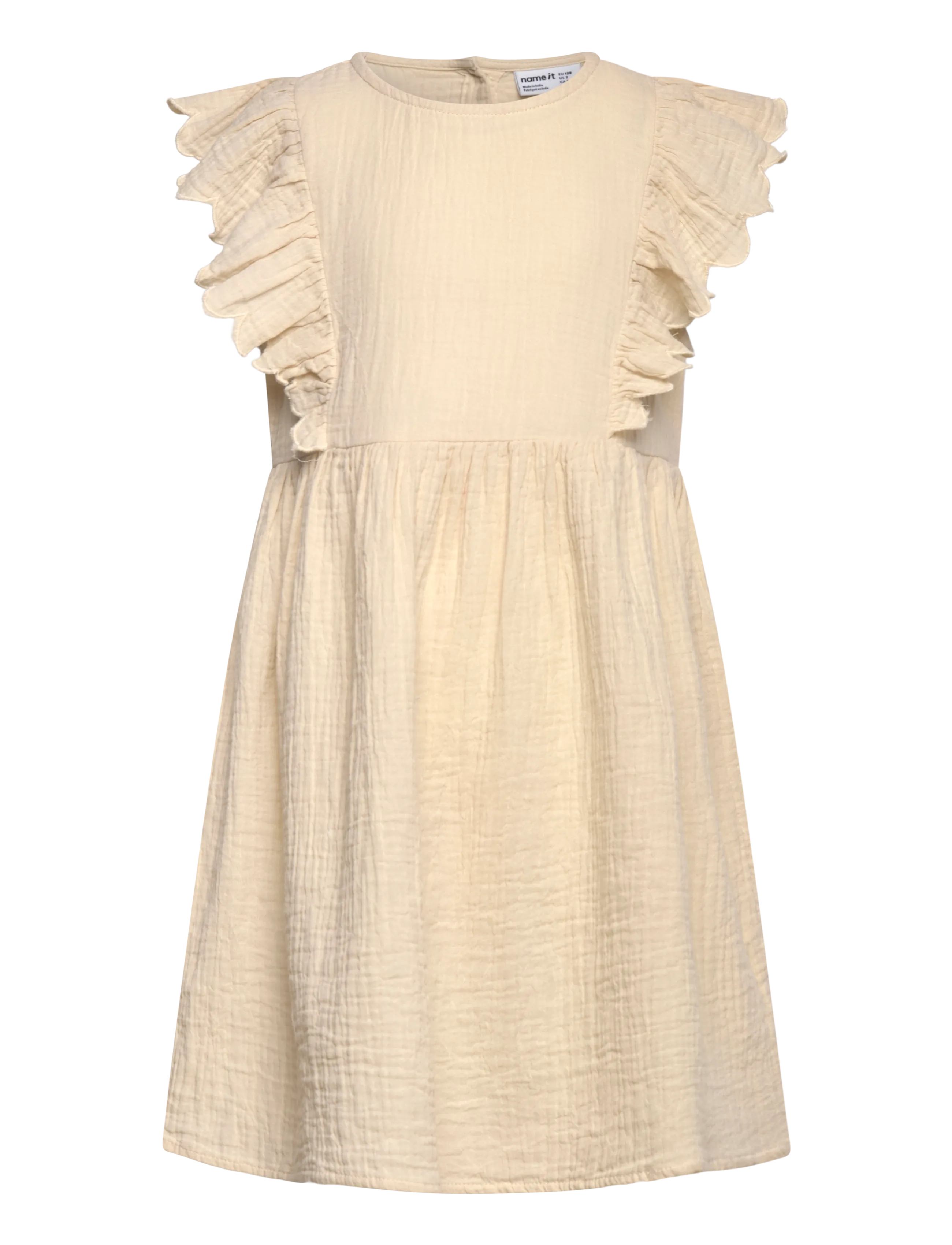 name it NMFJULITA CAPSL DRESS - Kurzärmelige Freizeitkleider - ALMOND MILK / cream