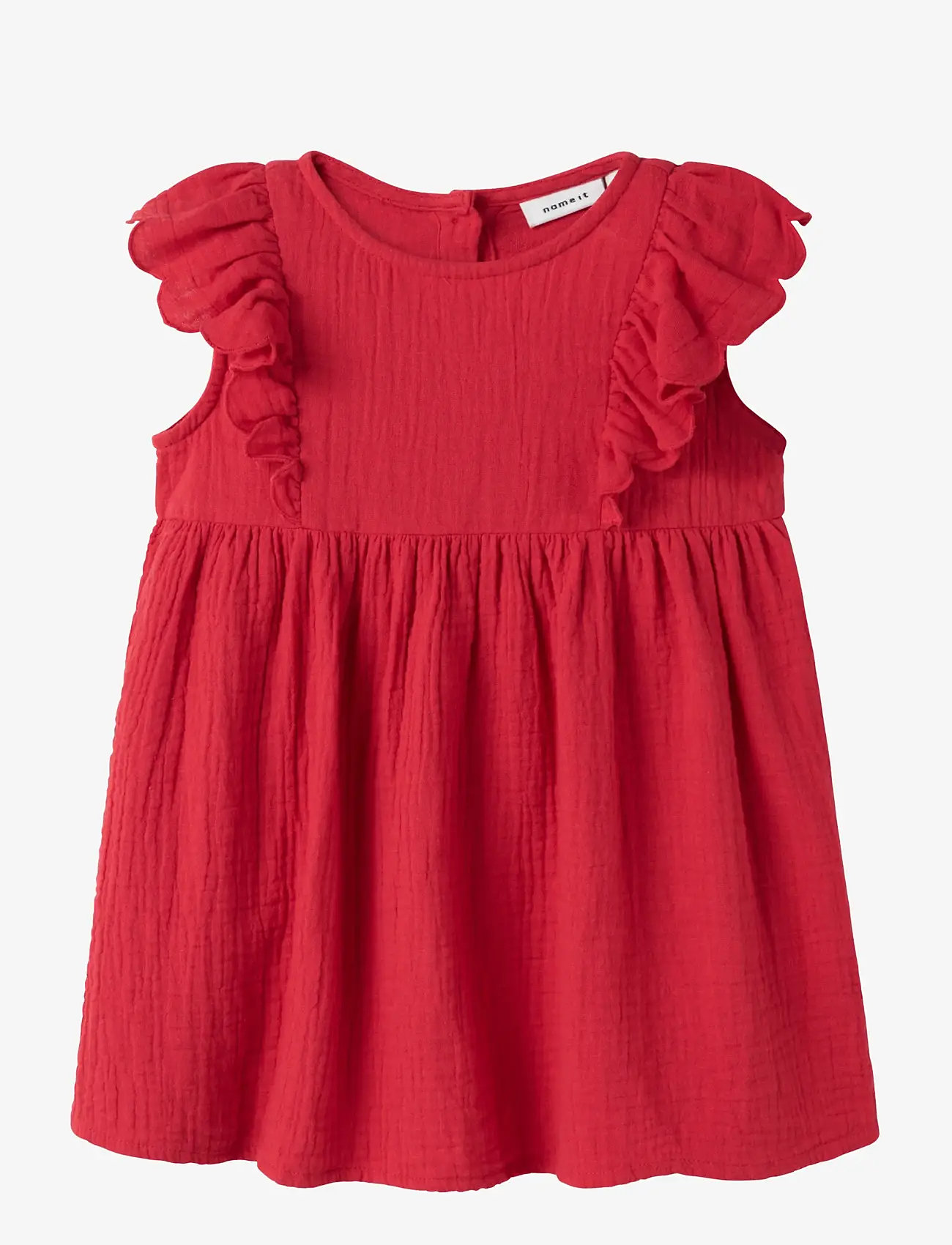 name it - NMFJULITA CAPSL DRESS - kortærmede hverdagskjoler - urban red - 0