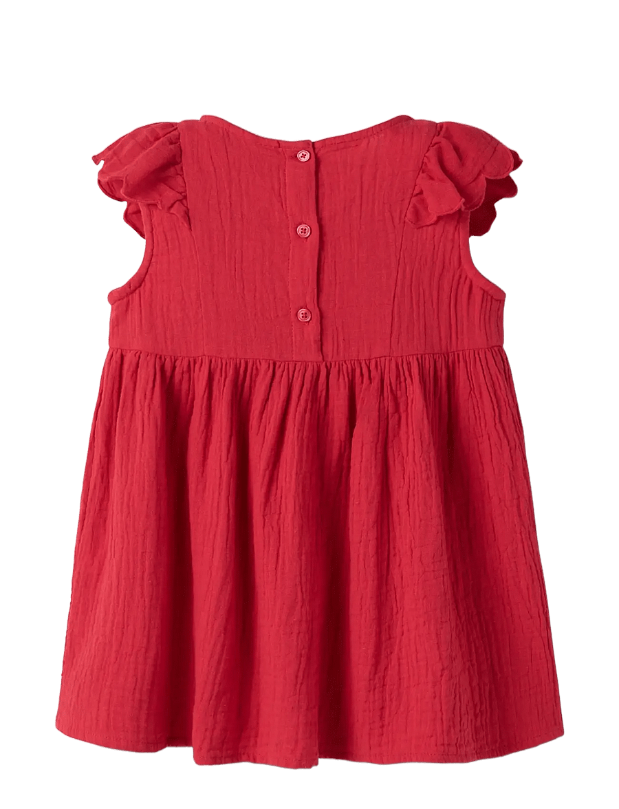 name it - NMFJULITA CAPSL DRESS - kurzärmelige freizeitkleider - urban red - 1