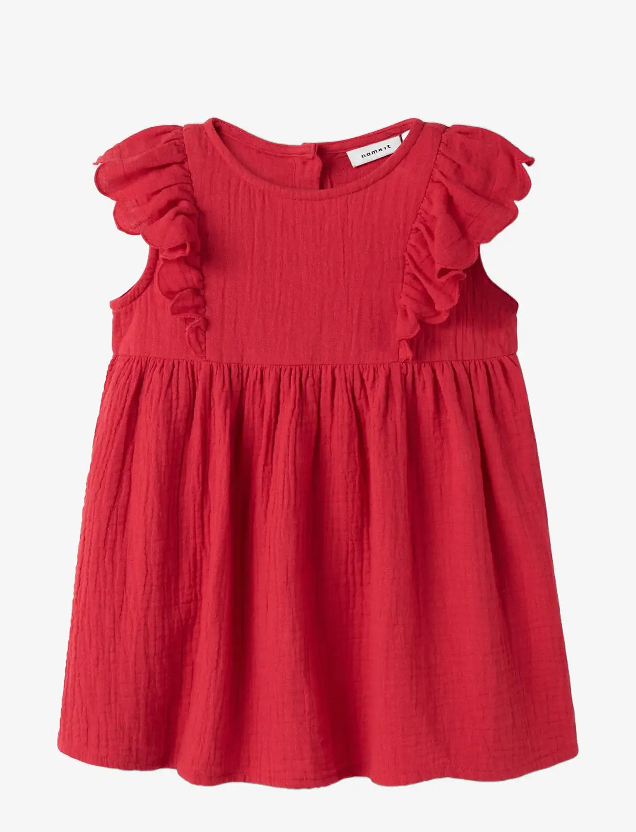 name it - NMFJULITA CAPSL DRESS - kortærmede hverdagskjoler - urban red - 2