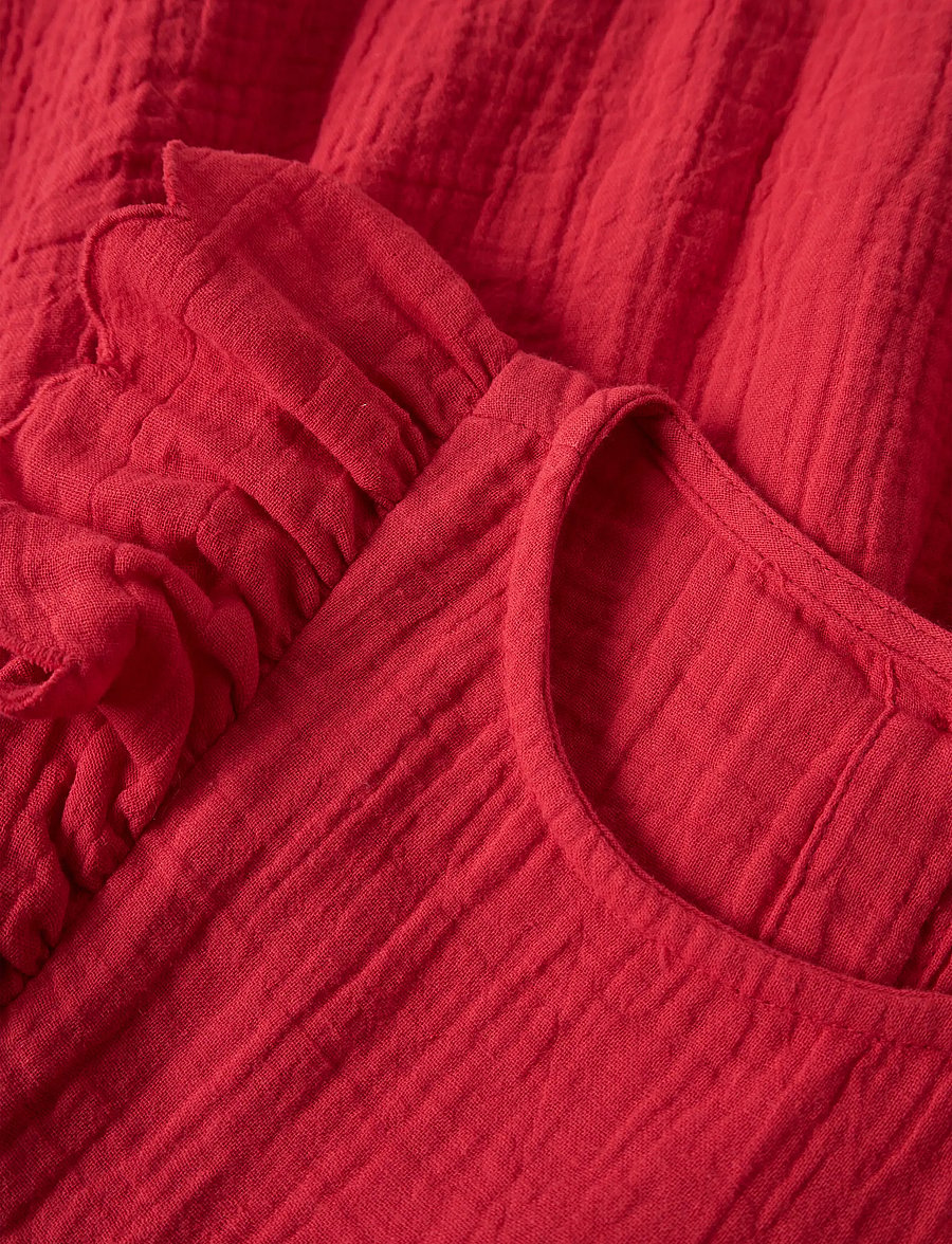 name it - NMFJULITA CAPSL DRESS - kurzärmelige freizeitkleider - urban red - 3