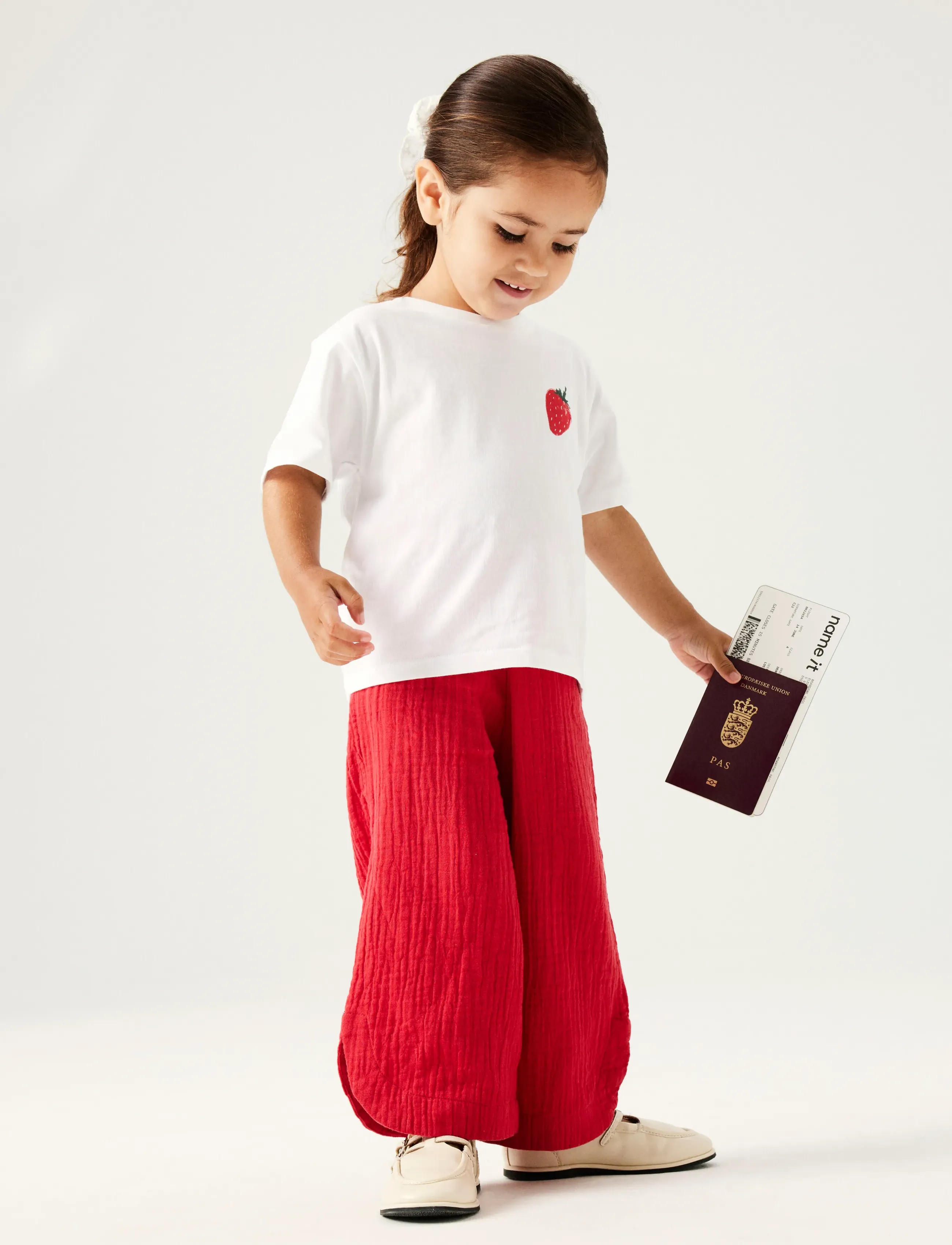 name it - NMFJULITA PANT - ungbarnabuxur - urban red - 3