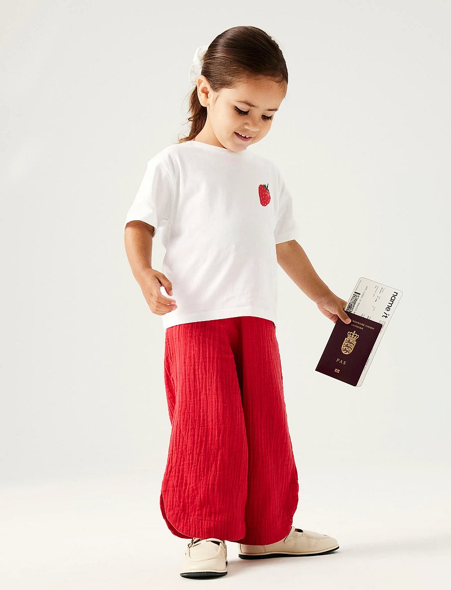 name it - NMFJULITA PANT - babyhosen - urban red - 3