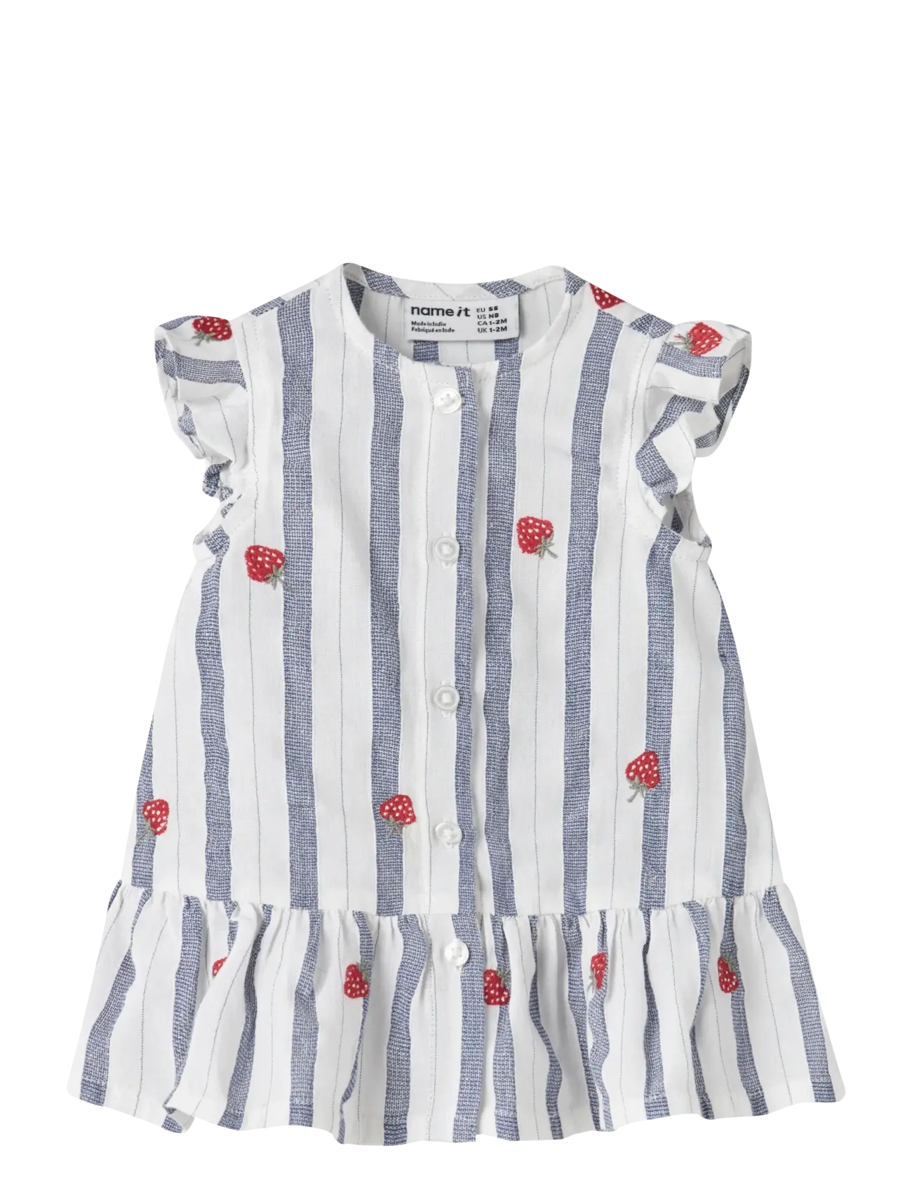 name it NBFJELENA SS DRESS - Kjoler & Nederdele - PURPLE IMPRESSION / white