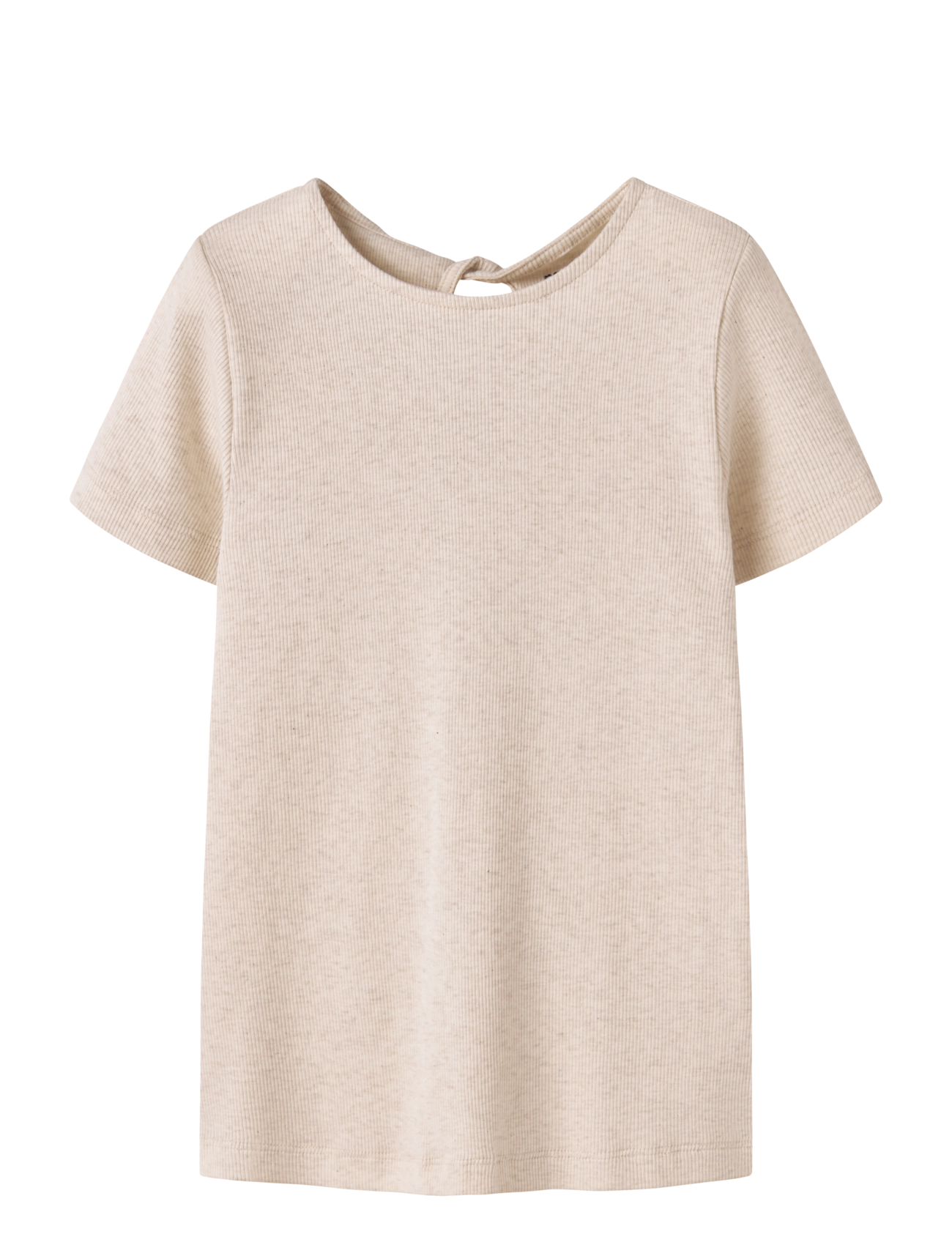 name it NKFJOSIA SS SLIM TOP - Kortärmade t-shirts - PEYOTE MELANGE / cream