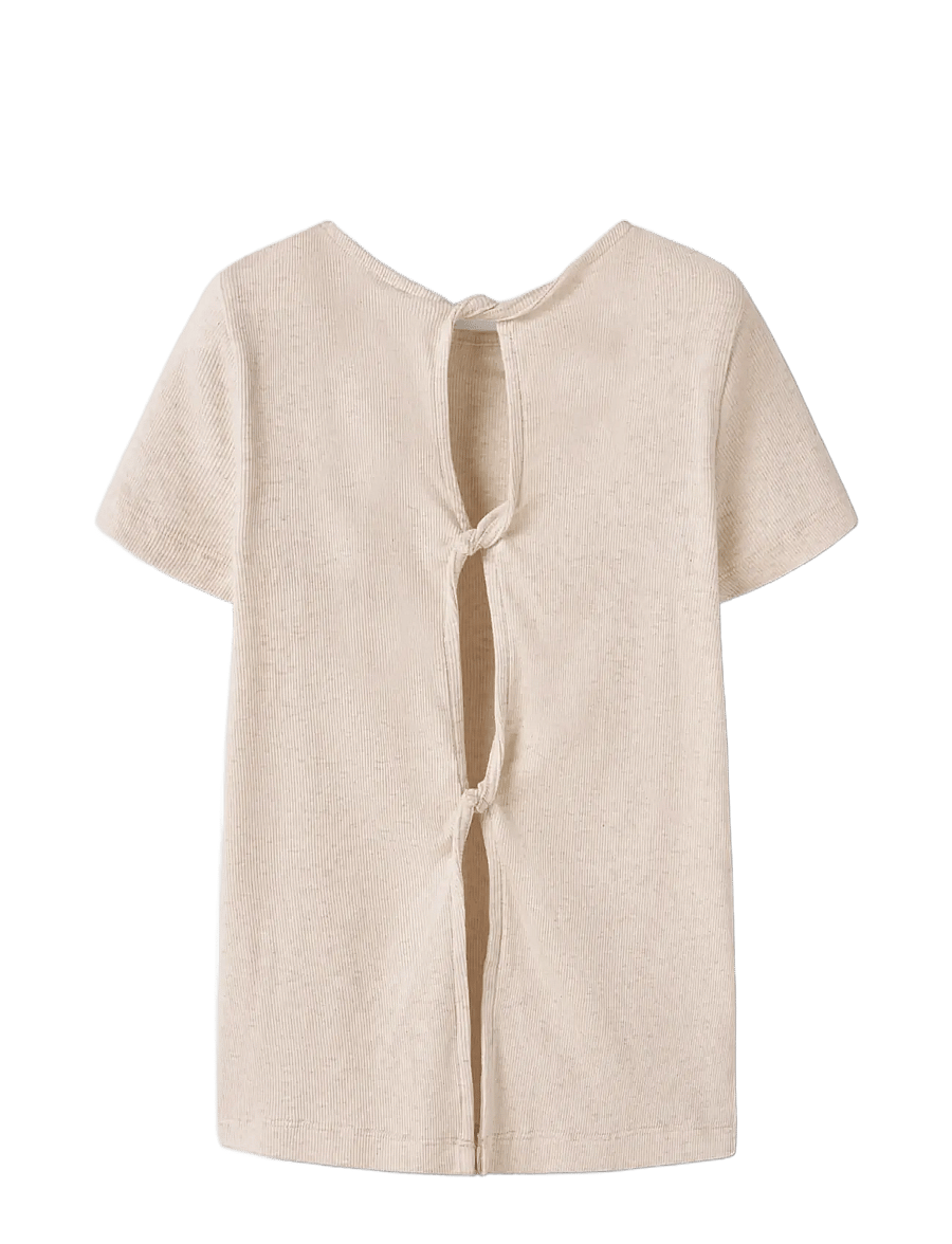 name it - NKFJOSIA SS SLIM TOP - kortärmade t-shirts - peyote melange - 1