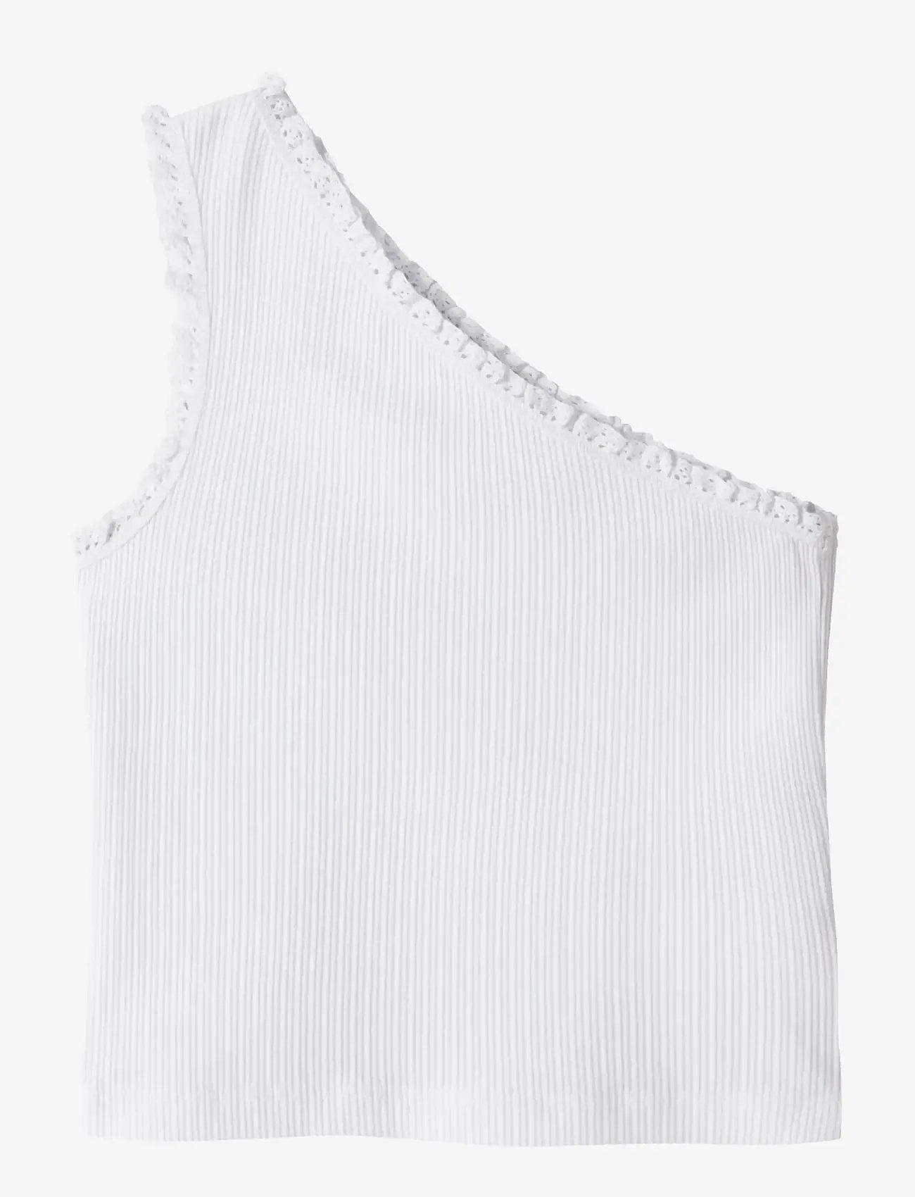 name it - NKFJABINA ONESHOULDER SHORT TOP - Ærmeløs undertrøje - bright white - 0