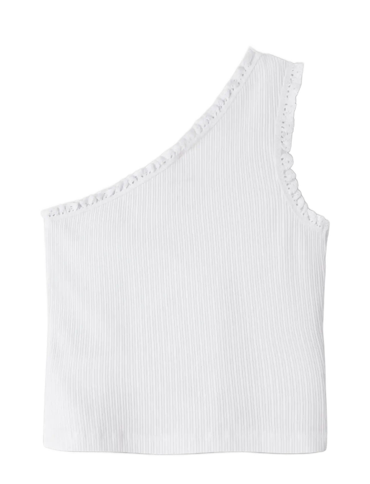 name it - NKFJABINA ONESHOULDER SHORT TOP - tanktops - bright white - 1