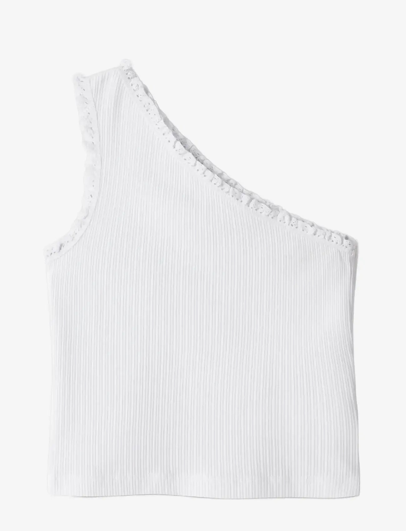 name it - NKFJABINA ONESHOULDER SHORT TOP - Ærmeløs undertrøje - bright white - 2