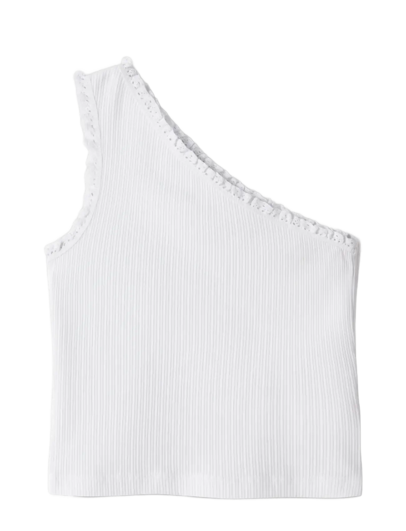 name it - NKFJABINA ONESHOULDER SHORT TOP - tanktops - bright white - 2