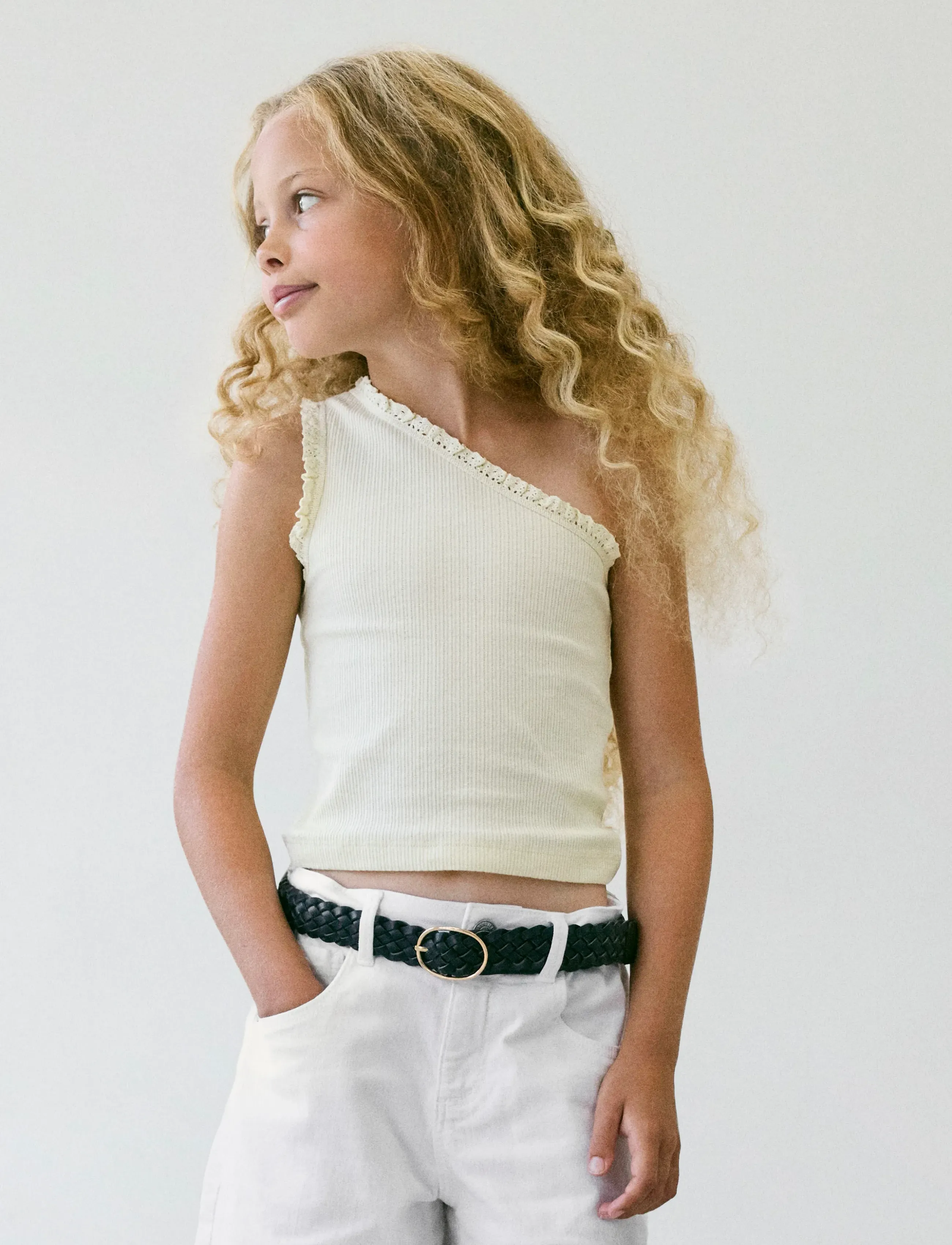 name it - NKFJABINA ONESHOULDER SHORT TOP - tank top - pear sorbet - 3