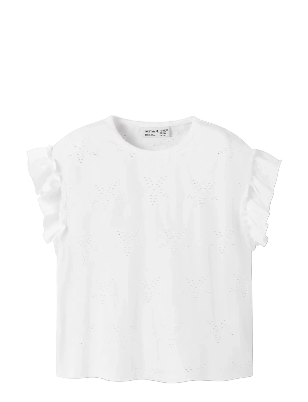 name it - NKFJADEN SL NREG SH TOP - linnen - bright white - 2