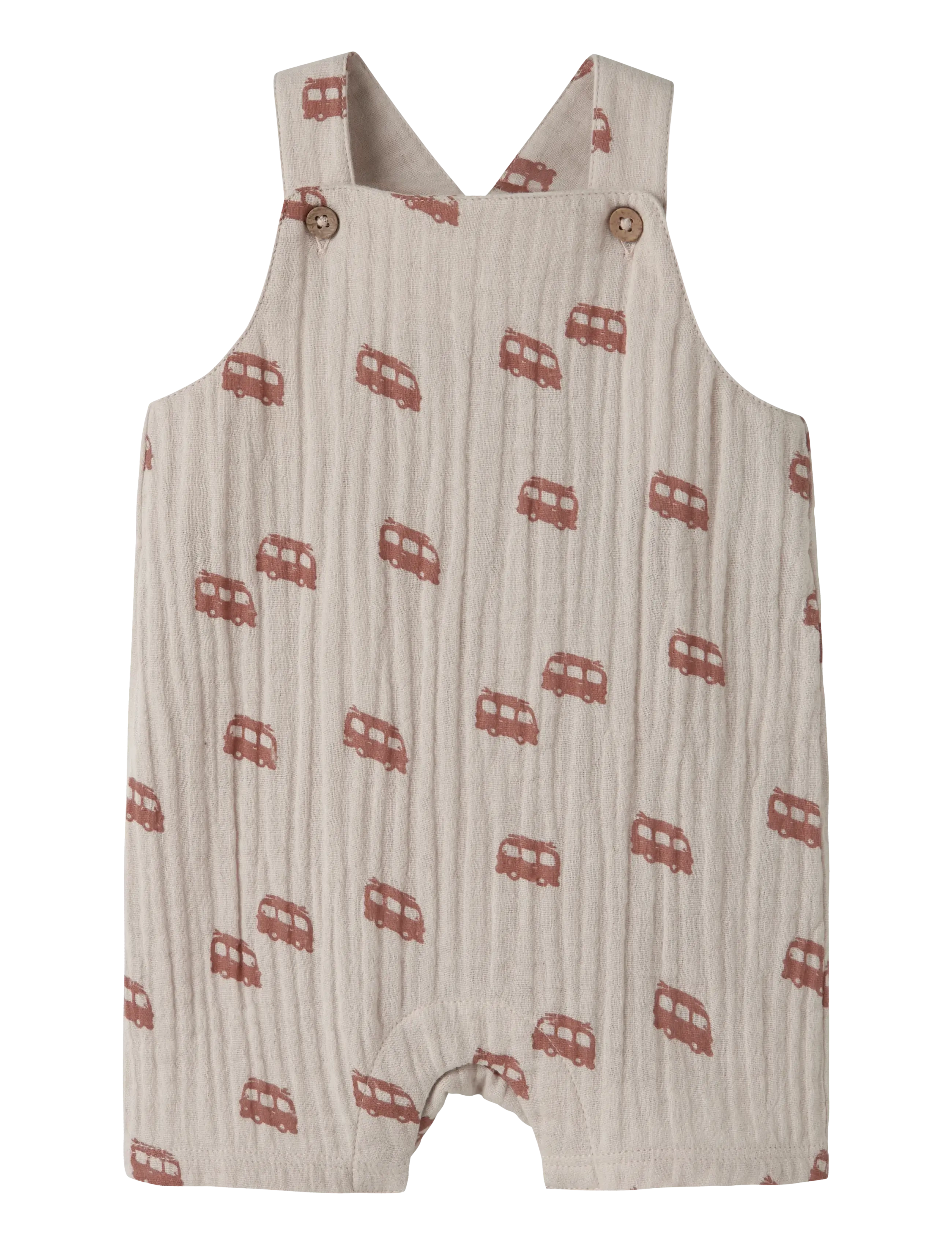 name it NBMJEREMY SHORT OVERALL - Clothing - CHATEAU GRAY / beige
