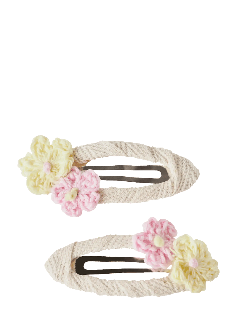 name it - NMFJOFLOWER 2P HAIRCLIP - juukseklambrid - double cream - 1