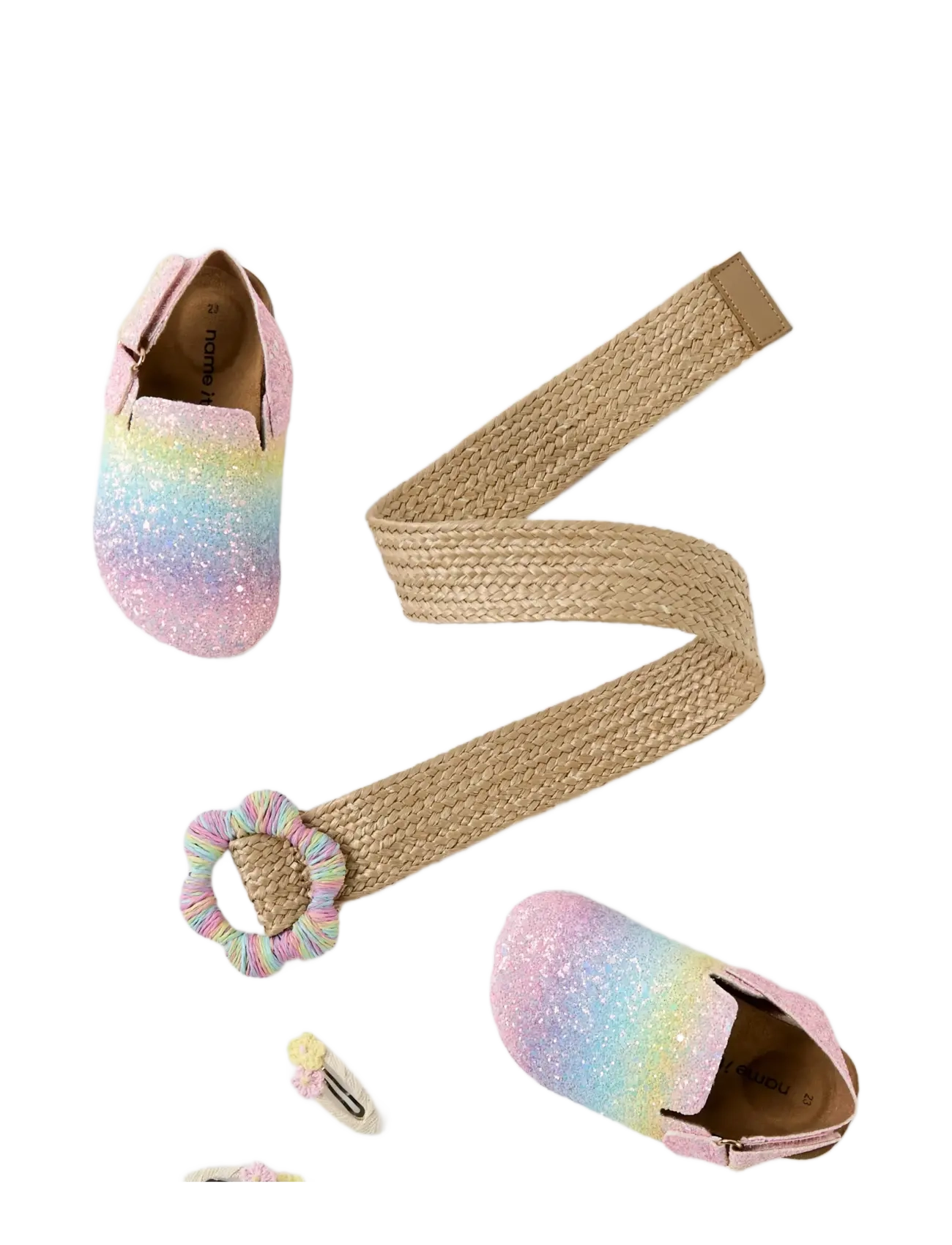 name it - NMFJOFLOWER 2P HAIRCLIP - hårspænder - double cream - 2