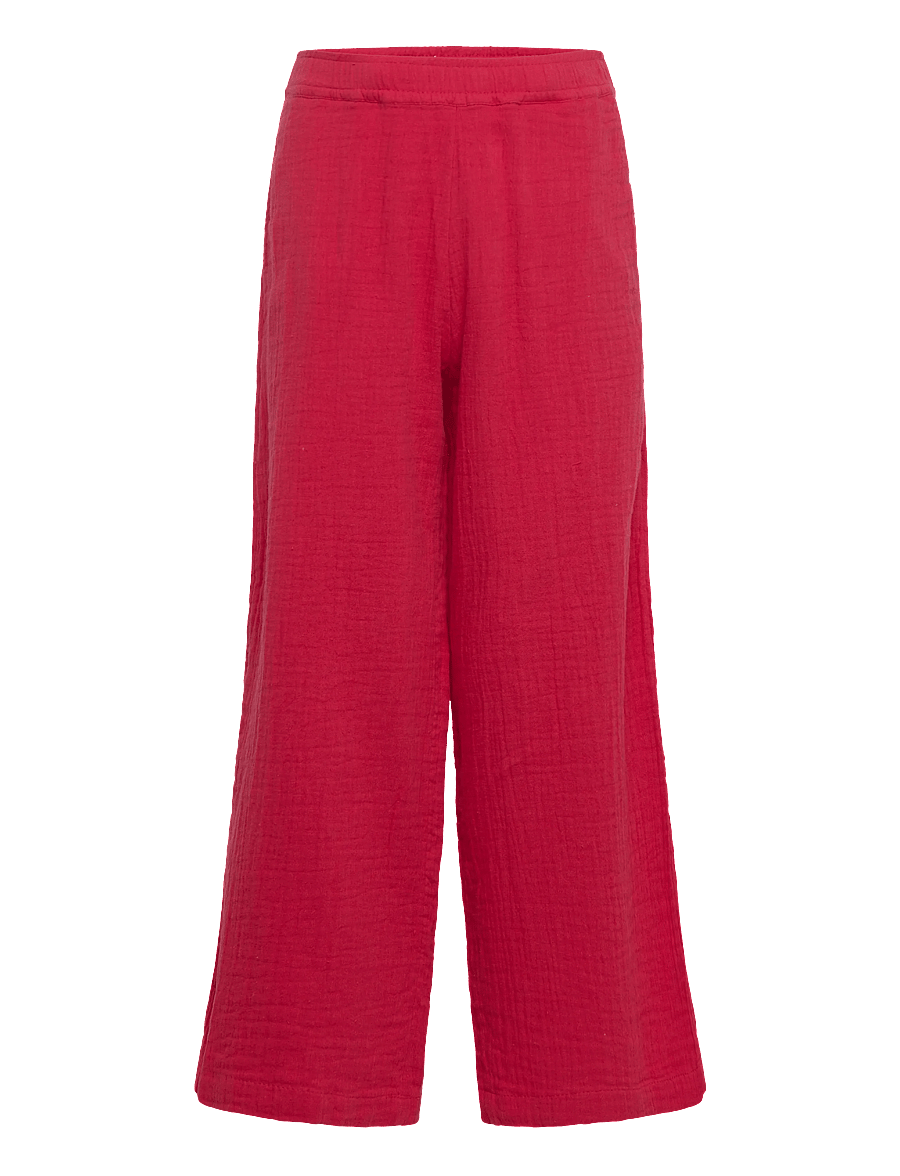 name it - NKFJULITA WIDE PANT - kelnės - urban red - 0