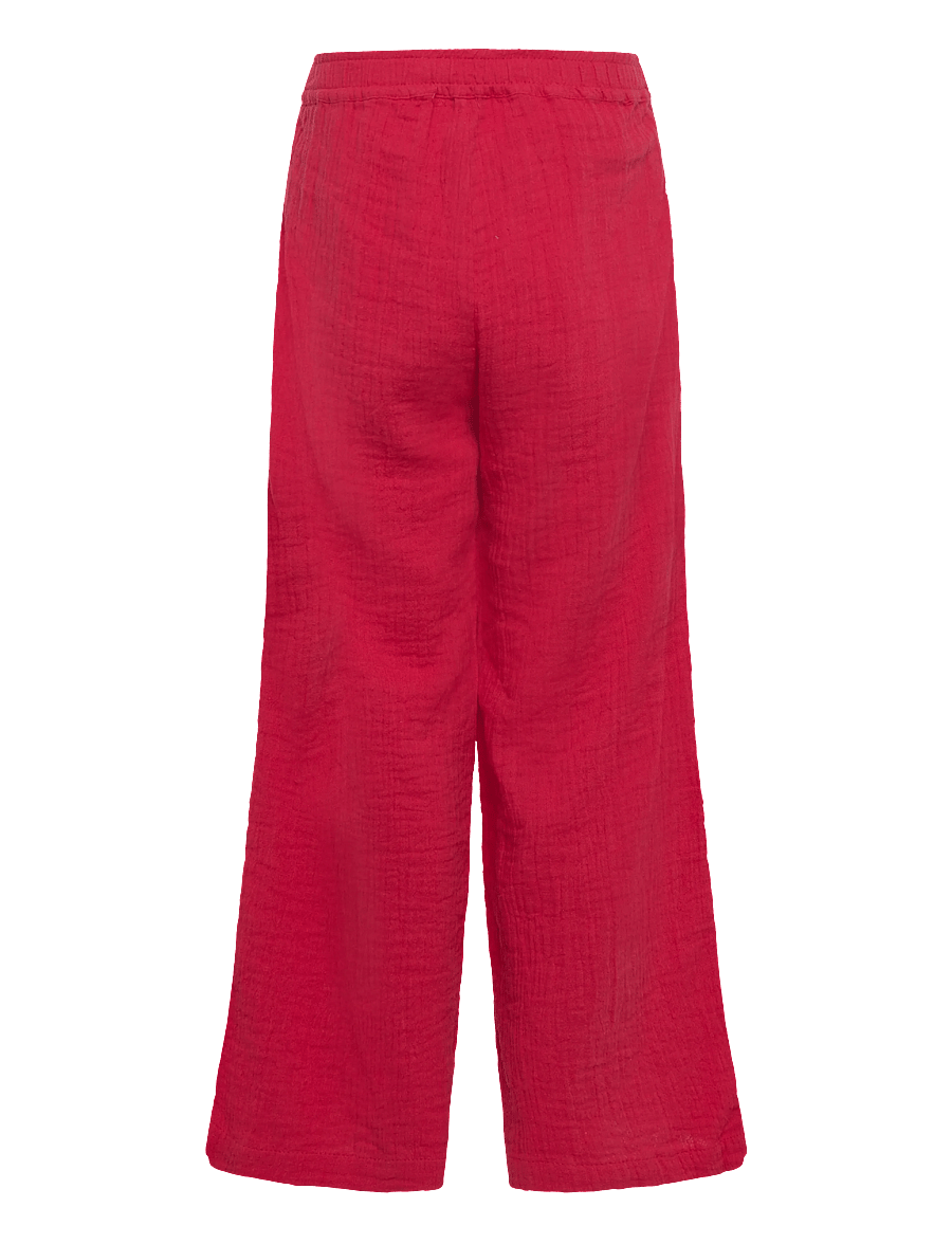 name it - NKFJULITA WIDE PANT - kelnės - urban red - 1