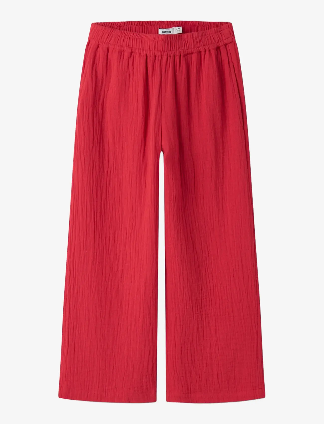 name it - NKFJULITA WIDE PANT - bukser - urban red - 2
