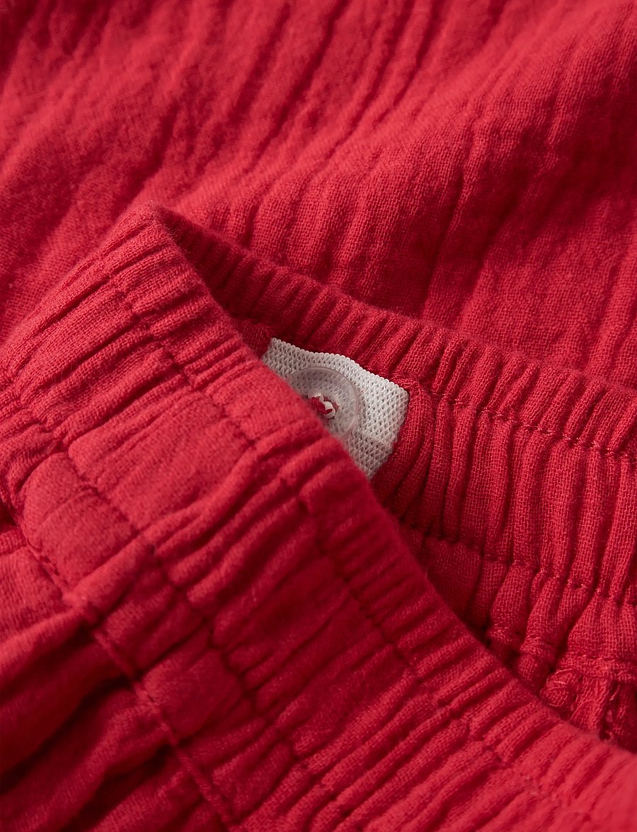 name it - NKFJULITA WIDE PANT - kelnės - urban red - 5