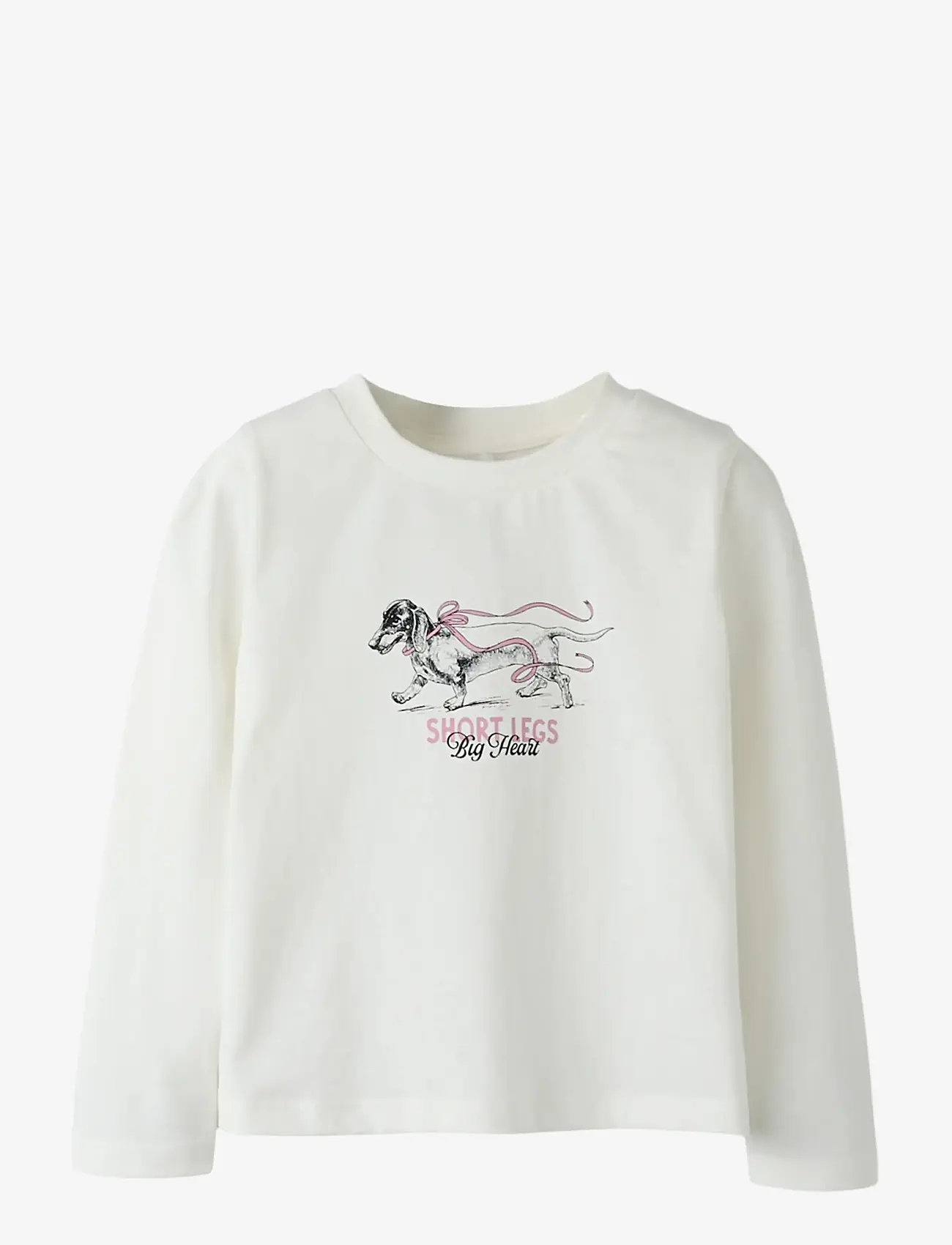 name it - NMFSIGNE LS NREG TOP - långärmade t-shirts - cloud dancer - 1