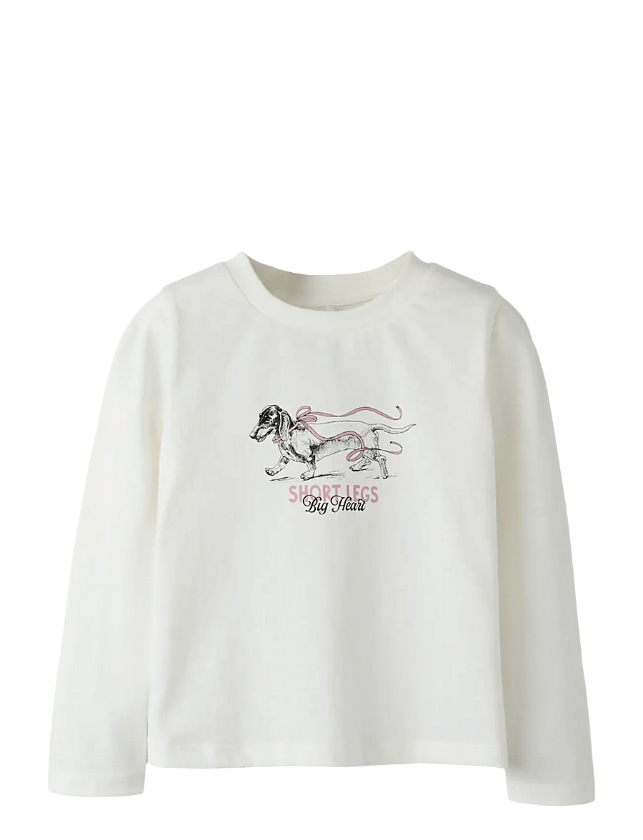 name it - NMFSIGNE LS NREG TOP - langärmelig - cloud dancer - 1