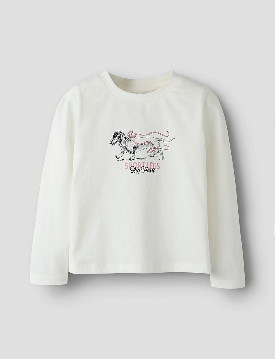 name it - NMFSIGNE LS NREG TOP - langärmelig - cloud dancer - 0