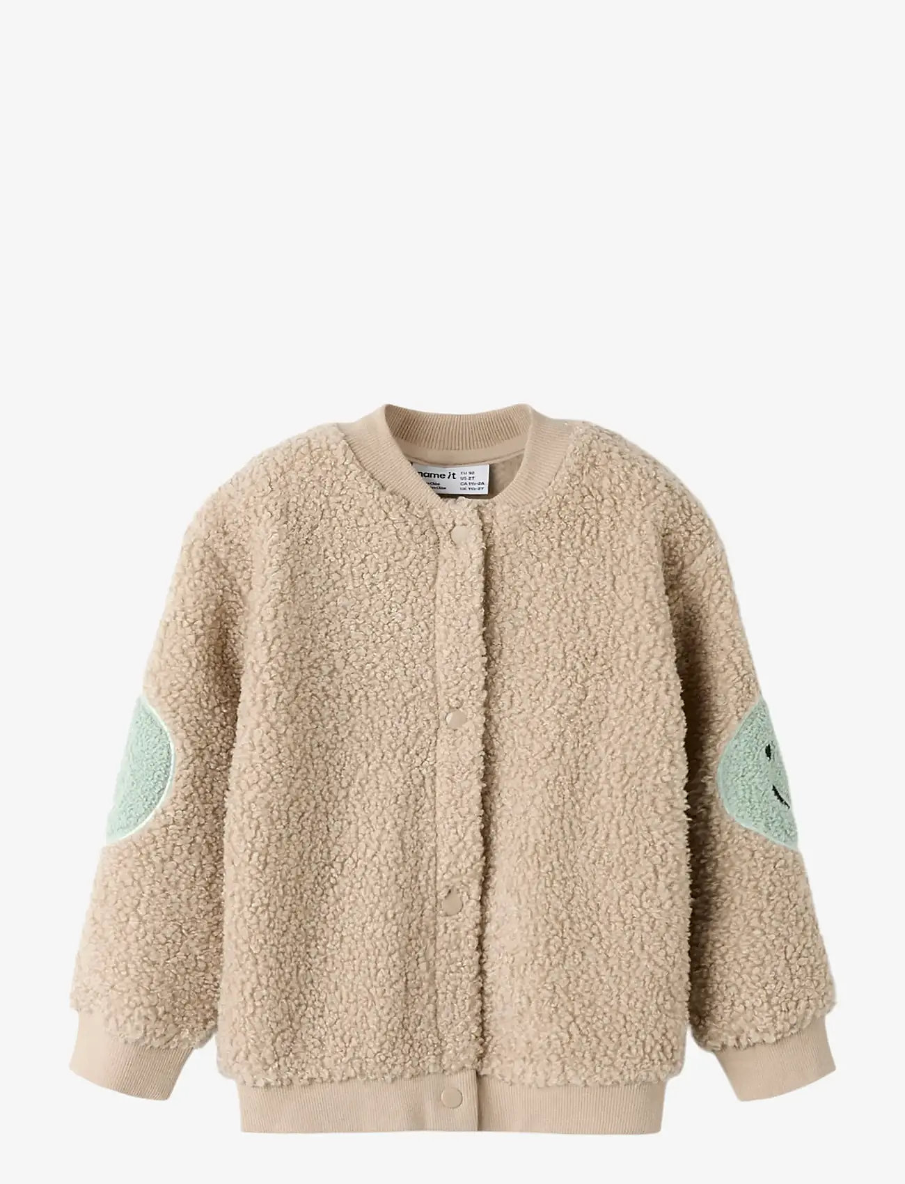 name it - NMNSAND NREG TEDDY CARD - cardigans - pure cashmere - 1