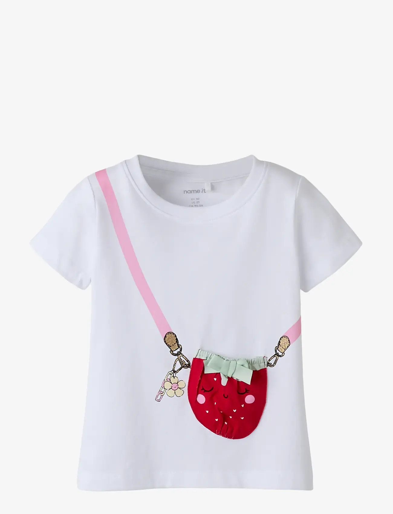 name it - NMFJOLINE SS TOP BOX - short-sleeved t-shirts - bright white - 0