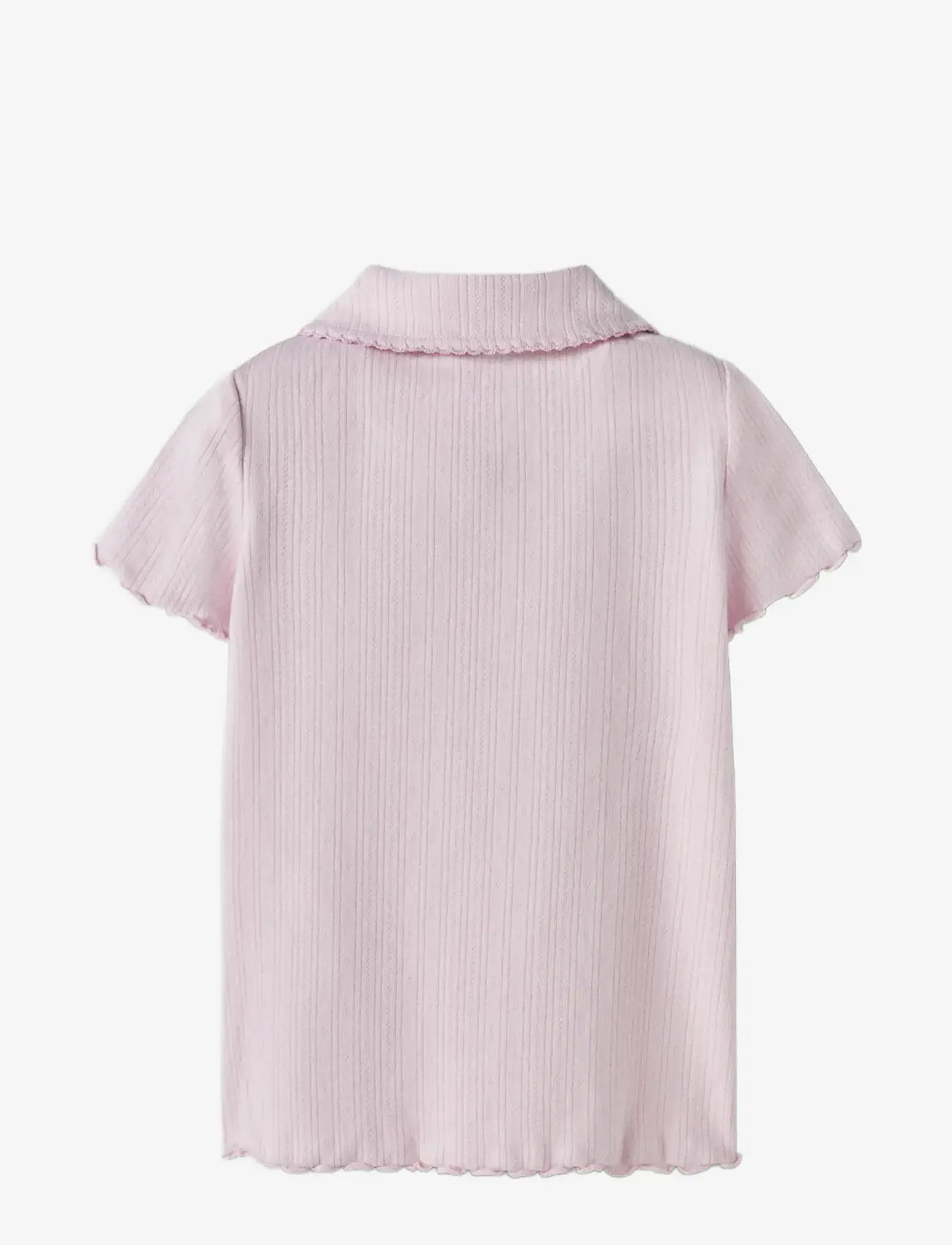 name it - NMFJUDY SS SLIM TOP - short-sleeved polos - cradle pink - 1