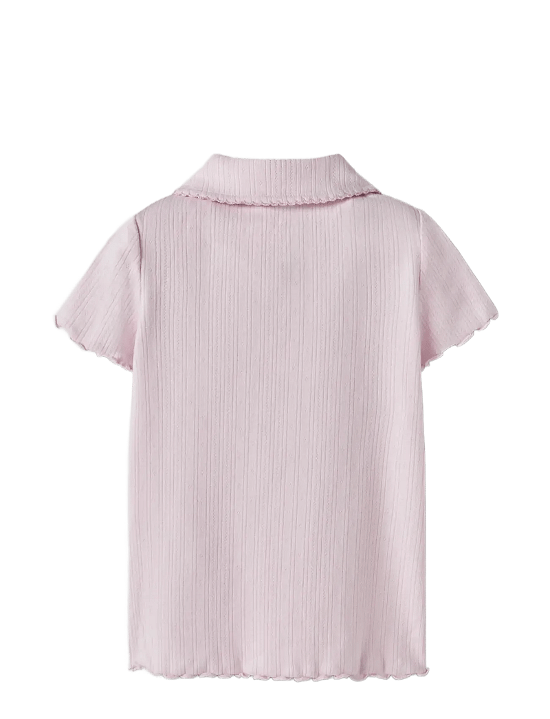 name it - NMFJUDY SS SLIM TOP - short-sleeved polos - cradle pink - 1
