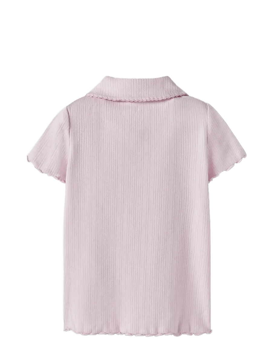 name it - NMFJUDY SS SLIM TOP - krótki rękaw - cradle pink - 1