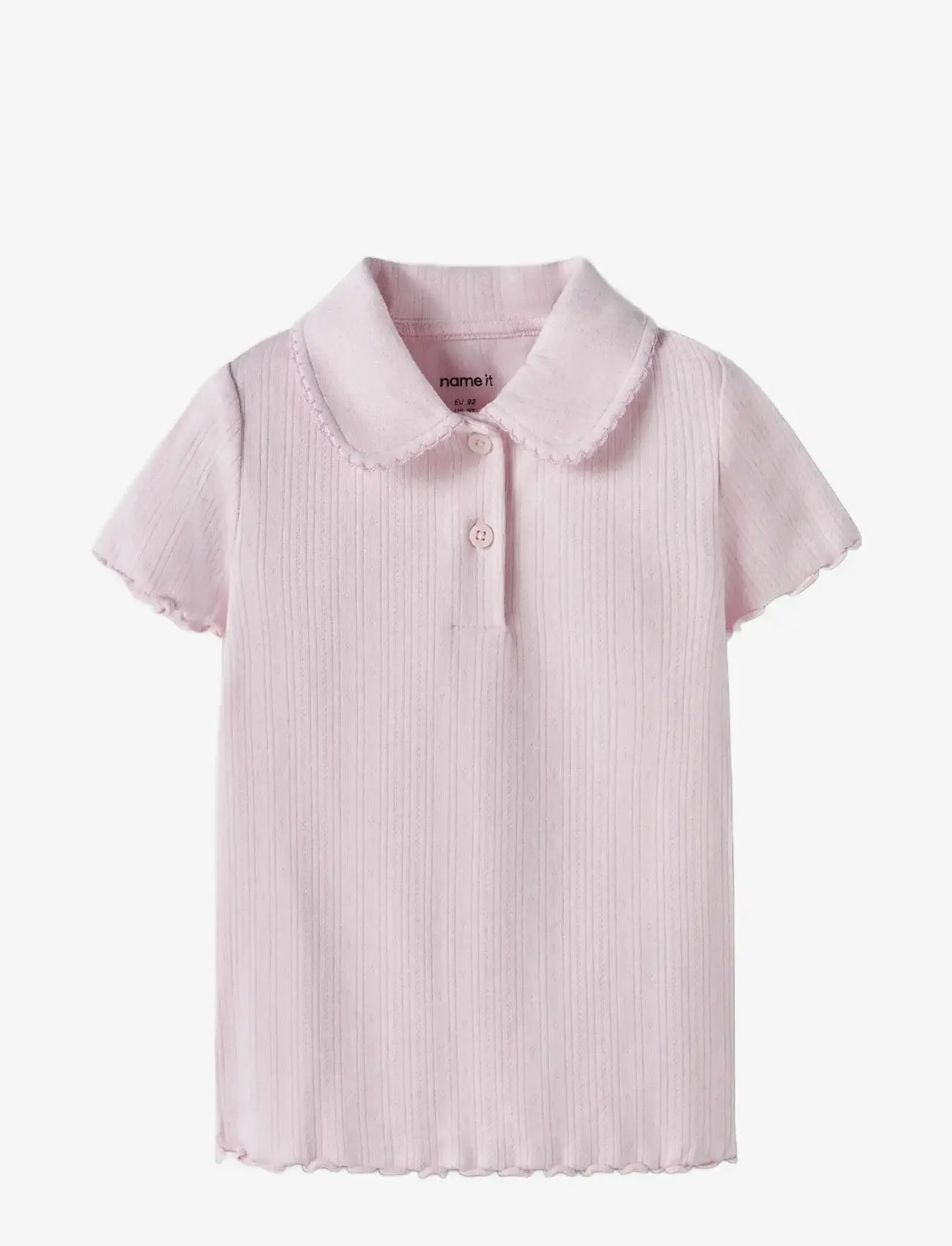 name it - NMFJUDY SS SLIM TOP - short-sleeved polos - cradle pink - 2