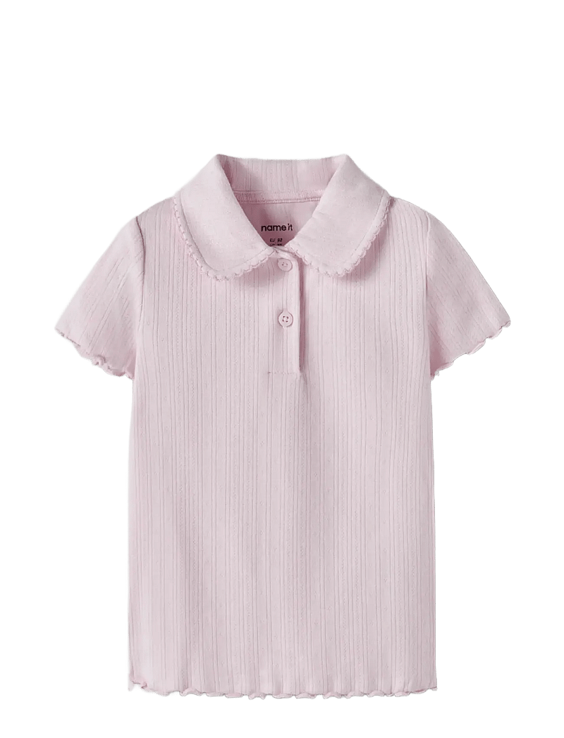 name it - NMFJUDY SS SLIM TOP - short-sleeved polos - cradle pink - 2