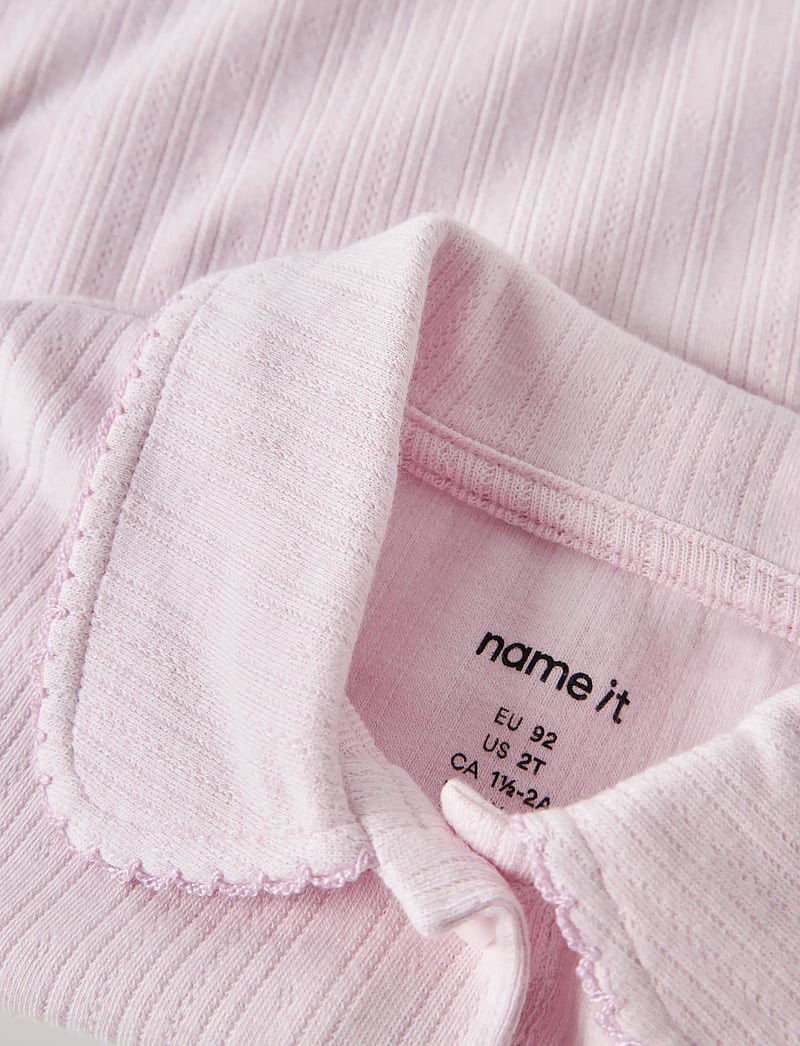 name it - NMFJUDY SS SLIM TOP - short-sleeved polos - cradle pink - 3