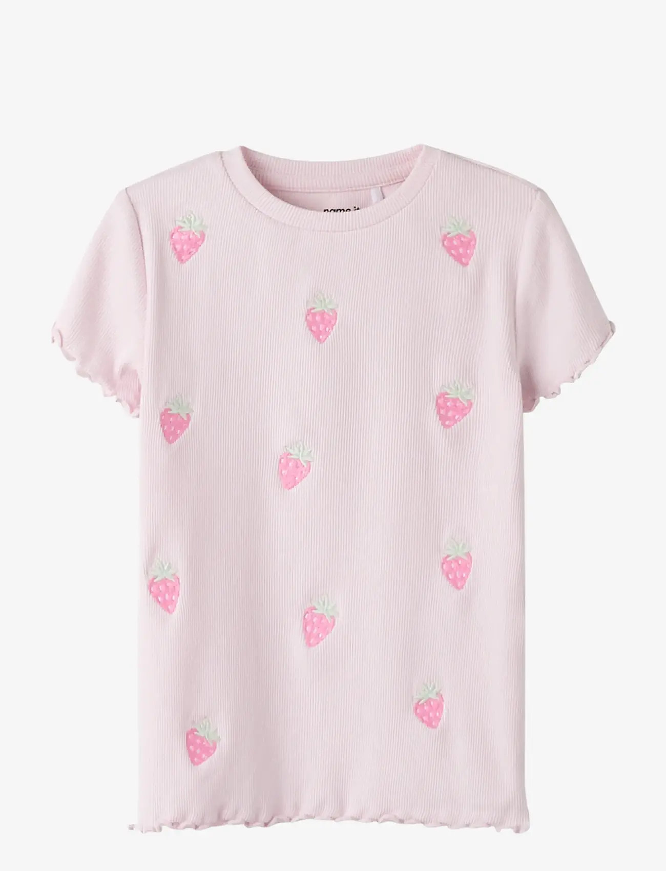 name it - NMFJOLEMO SS SLIM TOP BOX - short-sleeved t-shirts - cradle pink - 0
